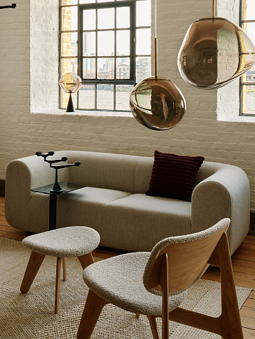 Подушка Tom Dixon Ridge 45x45 cm Natural Cotton Wool-Mix  Ridge RICU45NA