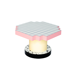 Supercoffeetable Blue Grid
