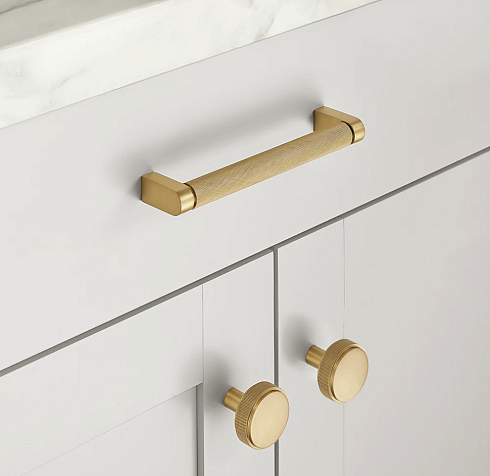 Ручка-скоба Restoration Hardware Lambeth Knurled L.10.2 Lacquered Burnished Brass Lambeth Knurled 24170013 ABRS