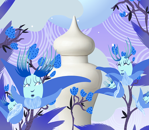 Ваза Сказ по краю Башня Лунной Тени 