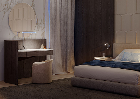 Настольная лампа Contardi Picchio Polished aluminium / Cognac leather Picchio ACAM.006318