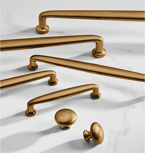 Ручка-кнопка Rejuvenation Claybourne Aged Brass Claybourne 6877197