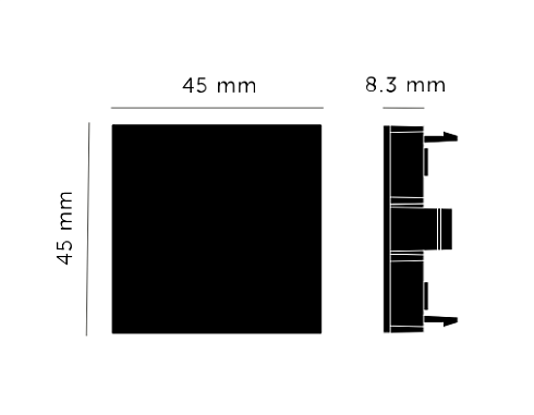 Модуль Buster and Punch Blank 45 mm Black Plates and Modules CXM-021903