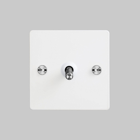 Переключатель Buster and Punch 1G Intermediate Toggle White/steel Switches UK UK-TO-CO-INT-WH-ST-A