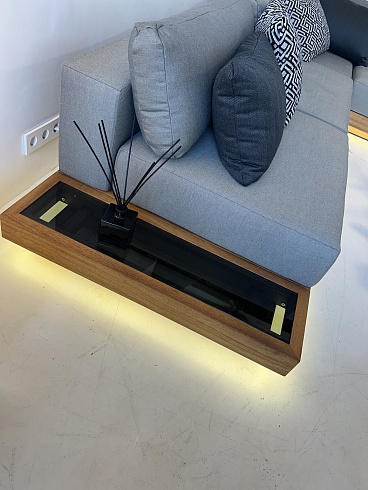 Уличный диван Delight Collection Outdoor Sabbia Sabbia Sabbia Sofa with LED