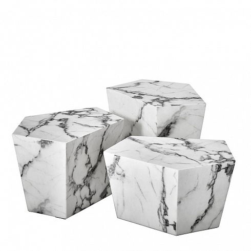 Журнальный стол Eichholtz Prudential set of 3 Faux Marble 110659