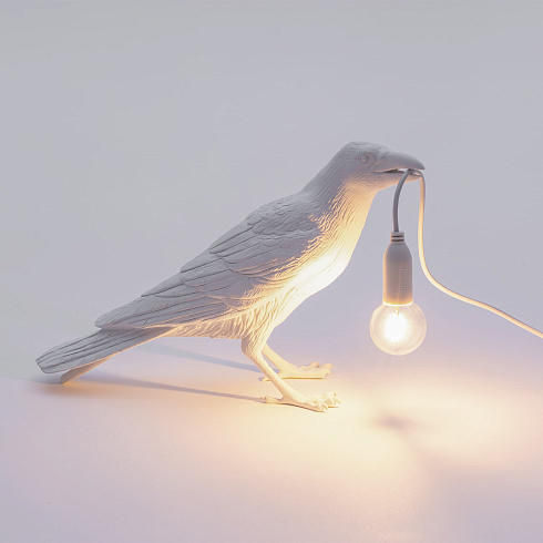 Настольная лампа Seletti Bird Waiting White Outdoor Bird Lamp 14722