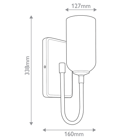 Настенные светильники Kichler KL-SOLIA-1W-BNB 