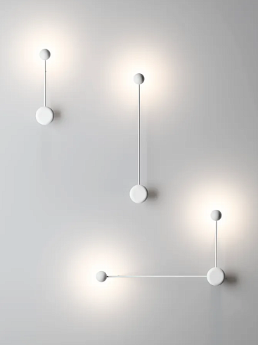 Настенный/Потолочный светильник Vibia Pin 1680 Black 2700K On/Off Pin 168011/10