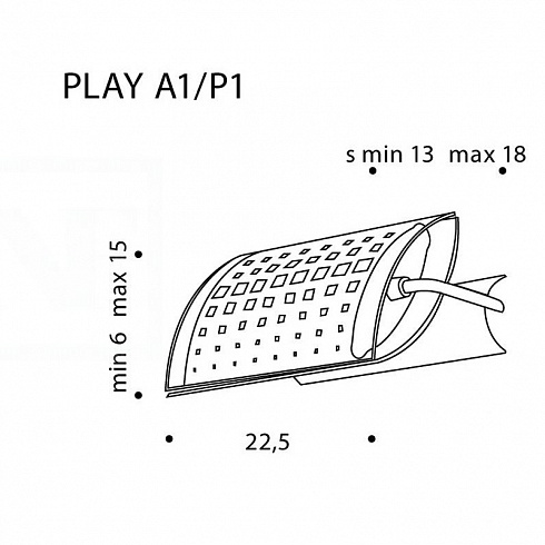 Настенный светильник De Majo PLAY A1 P1 PLAY