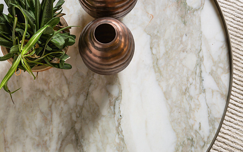 Журнальный стол Alivar Sirio Sirio TSR55 Painted Champagne / Emperador Marble