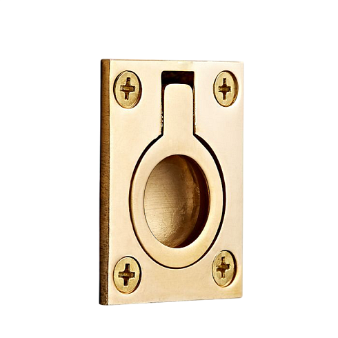 Дверная ручка Rejuvenation Flush Ring Unlacquered Brass Flush 947467