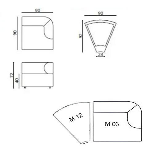 Диван Delight Collection Moon Moon Moon Modular Sofa