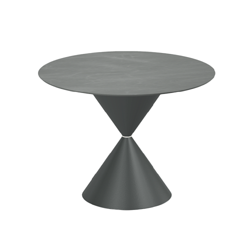 Журнальный столик Midj Clessidra Hide H30 D80 Graphite / Dark Grey Clessidra T19653480C+EG+GW