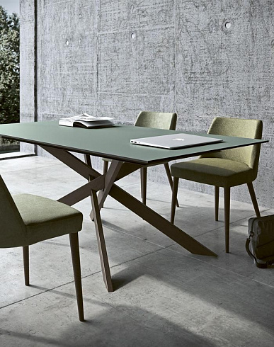 Обеденный стол Imperial Line Maxxi 180x100 Maxxi T24F-20.01 nero/verde comodoro