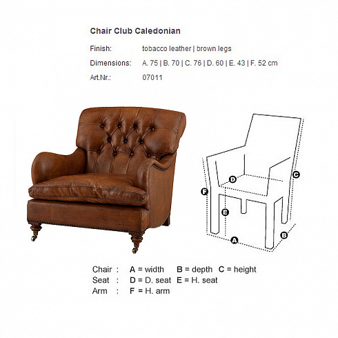 Клубное кресло Eichholtz Caledonian Club Caledonian 107011