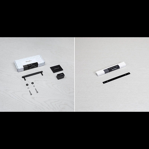 Ручка-скоба Buster and Punch Pull Bar Plate Linear Small Black Linear GPB-02303