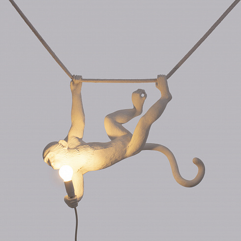 Подвесной светильник Seletti The Monkey Lamp Swing White Monkey Lamp 14875