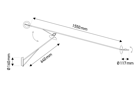 Настенный светильник DCW Editions Aaro Aaro Aaro Wall SW BL