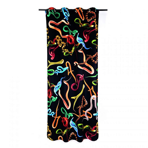 Штора Seletti Snakes Black Toiletpaper Curtain 02403
