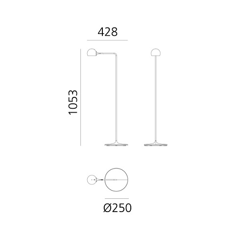 Торшер Artemide Ixa Reading White/Grey Ixa 1112020A