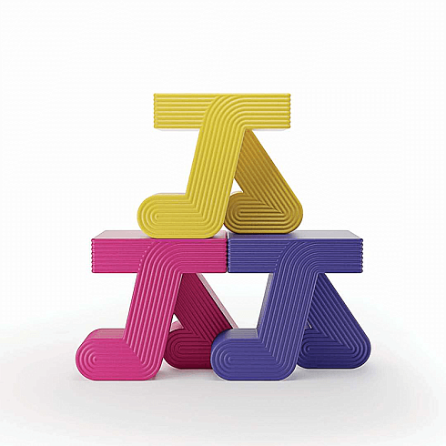 Приставной столик Qeeboo Walking Yellow Walking 84001YE