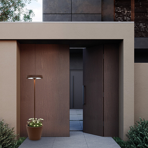 Уличный светильник Zafferano Poldina Reverso Solar L Corten Poldina LD1430R3
