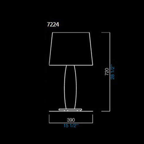 Настольная лампа Barovier & Toso 7224/CC/NN TWINS