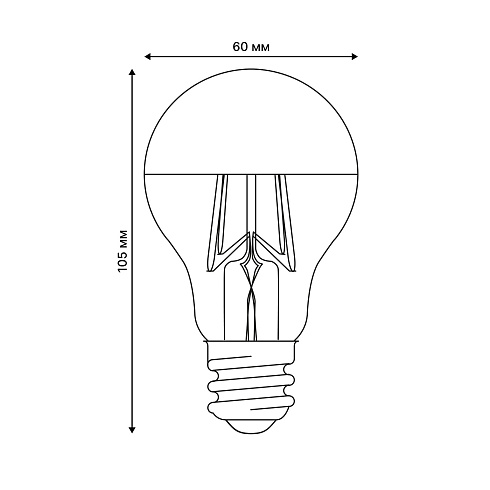 Лампа светодиодная Uniel LED-A60-4W/3000K/E27/CL MIRROR/CHROME PLS02WH Sky