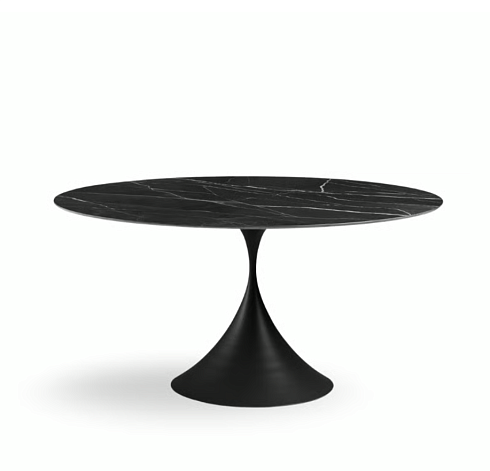 Обеденный стол Midj Leo Veneer d150сm White/Natural Oak Leo Leo Veneer BB / I22