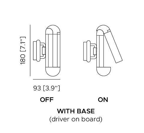 Настенный светильник Contardi Picchio Polished aluminium с встроенным драйвером Picchio ACAM.006300