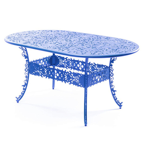 Обеденный стол Seletti Aluminium Oval Blue Industry Collection 18688 BLU