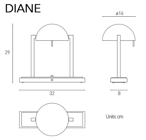 Настольная лампа Lumen Center Diane gold Diane DIA154