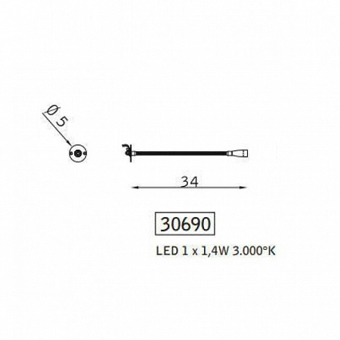 Настенный светильник Zonca 30690/102 Leggo