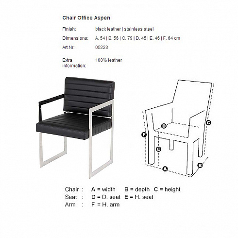 Офисное кресло Eichholtz Aspen Office aspen 105223U